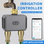 Minuterie d&rsquo;eau de jardin à 2 sorties, Bluetooth Zigbee, tuyau de robinet Programmable, contrôleur d&rsquo;irrigation, minuterie intelligente, compatible avec Alexa