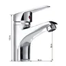 Robinet de lavabo de salle de bains chromé – vue 7
