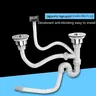 Ensemble tuyaux vidange évier cuisine acier inoxydable… – vue 2