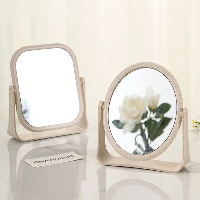Miroir en plastique de bureau rond personnalisé