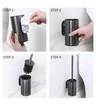 Brosse de toilette en acier inoxydable avec support – vue 2