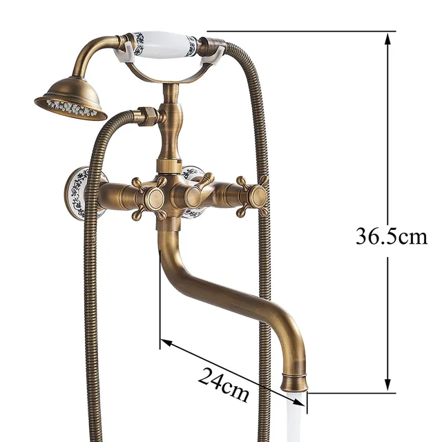 Robinets de baignoire en laiton Antique – vue 5