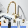 Robinet de cuisine en or brossé – vue 5