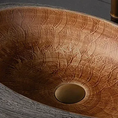 JIENI Art céramique salle de bain évier ensemble ovale… – vue 5