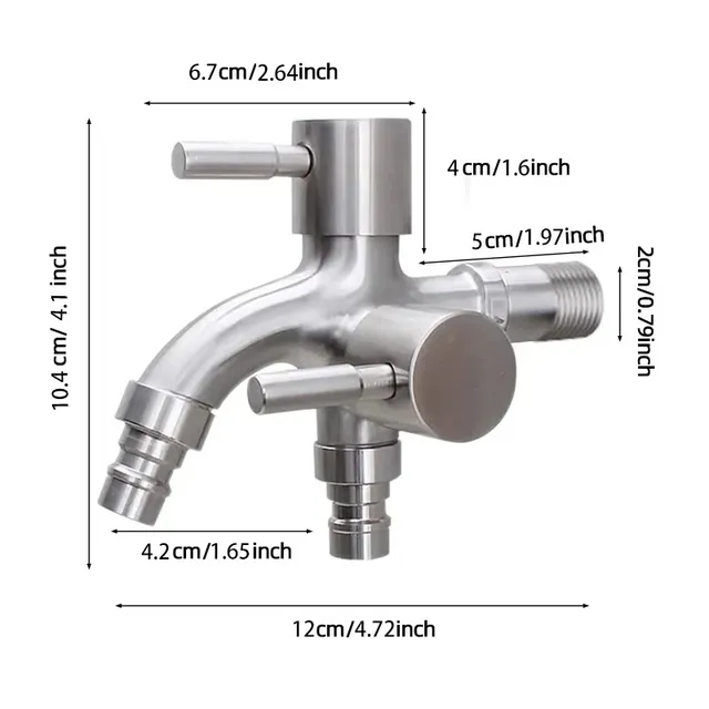 Robinet noir Double utilisation pour Machine à laver – vue 5