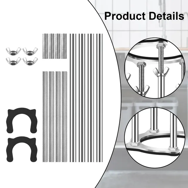 Support évier sous plan acier robuste réglable hauteur… – vue 5