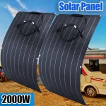 Panneau solaire super puissant, adapté pour montres, bateau, voiture, ménage, camping, chargeur de batterie 18V, 36V, 500W, 1000W, 2000W, kits de panneaux solaires