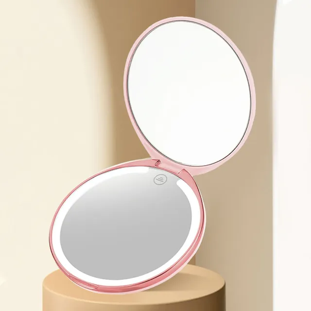 Miroir maquillage LED double face grossissement 1X 5X… – vue 3