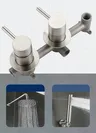 Ensemble douche encastré mural acierinoxydable finition… – vue 5
