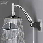 Salle de bain 6 ”8 pouces pomme de douche ABS Chrome pomme de douche économie d&rsquo;eau salle de bain pluie spa carré portable ELA087-1