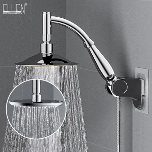 Salle de bain 6 ”8 pouces pomme de douche ABS Chrome pomme de douche économie d&rsquo;eau salle de bain pluie spa carré portable ELA087-1