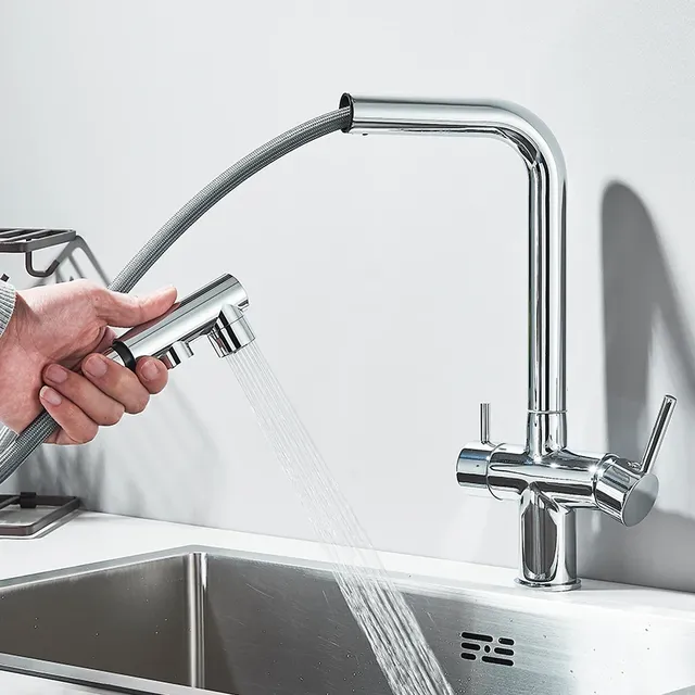 Robinets d'évier d'eau potable chromés – vue 2