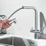Robinets d'évier d'eau potable chromés – vue 2