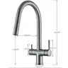 Robinet de cuisine filtré pistolet gris extractible… – vue 2