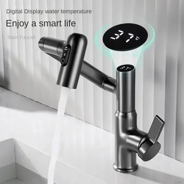 Robinet de lavabo de salle de bains à affichage… – vue 2