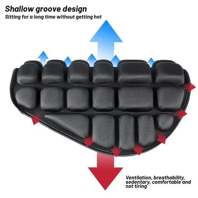 Coussin de siège de moto en mousse noire – vue 3