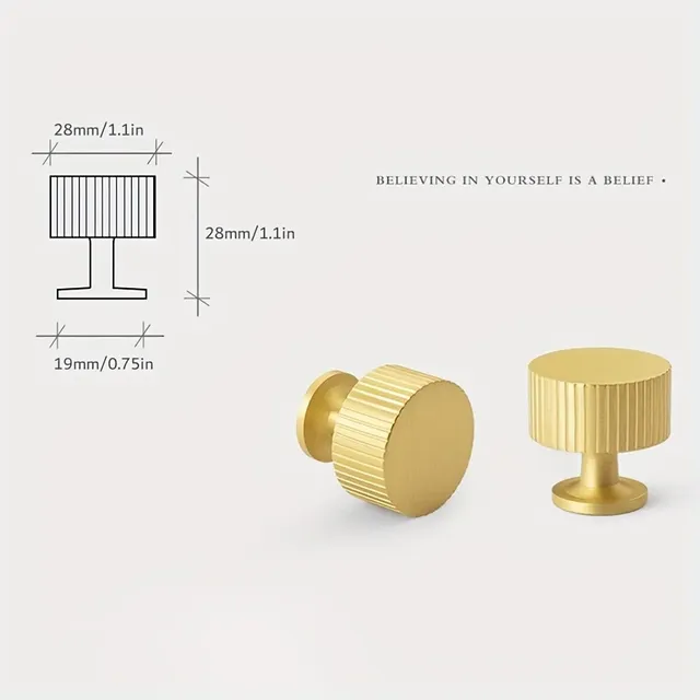 Boutons d'armoire rétro en laiton – vue 3