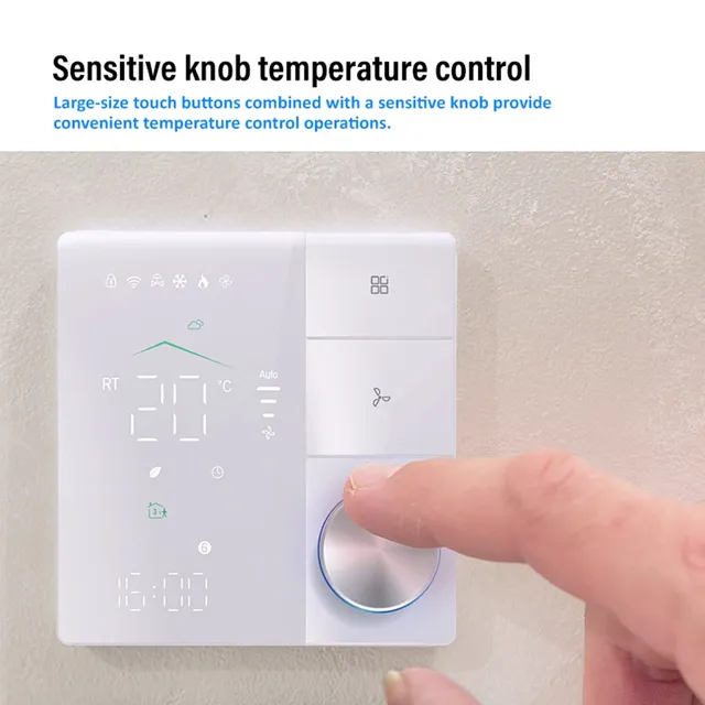 Thermostat intelligent mural connecté wifi écran tactile… – vue 2