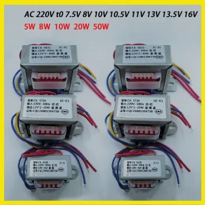 Transformateur de puissance 50W 20W 10W 8W, entrée AC 220V 50HZ, sortie de changement 7.5V 8V 10V 10.5V 11V 13V 13.5V 16V simple V 2 lignes Transformateur de puissance 50W 20W 10W 8W, entrée AC 220V 50HZ, sortie de changement 7.5V 8V 10V 10.5V 11V 13V 13.5V 16V simple V 2 lignes