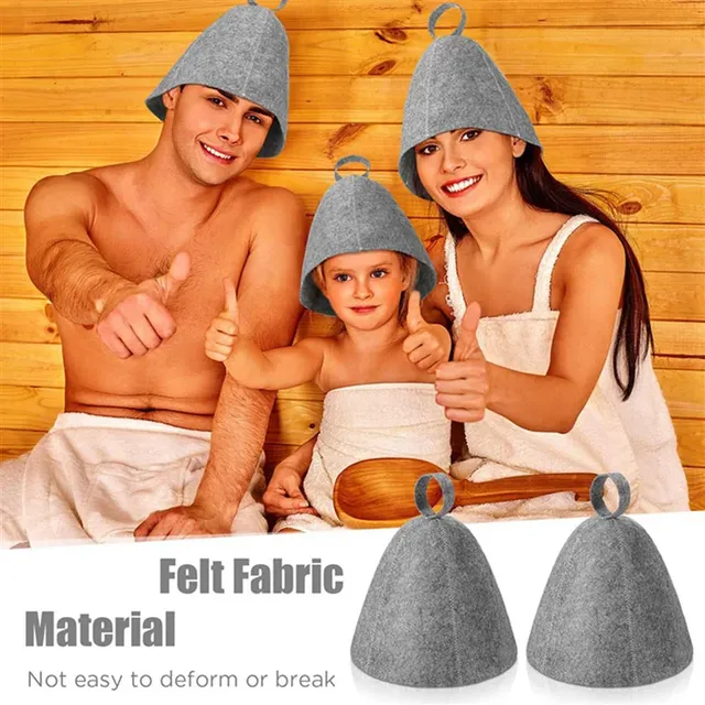 FLYY-24Pcs chapeau de Sauna chapeau de bain en feutre… – vue 3