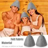FLYY-24Pcs chapeau de Sauna chapeau de bain en feutre… – vue 3