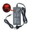 Adaptateur réglable 3V à 12V 5A ou 3V à 24V 2A, alimentation, écran d’affichage, bouton régulé, entrée DC 5.5×2.5mm, US EU 100-240VAC Adaptateur réglable 3V à 12V 5A ou 3V à 24V 2A, alimentation, écran d’affichage, bouton régulé, entrée DC 5.5×2.5mm, US EU 100-240VAC