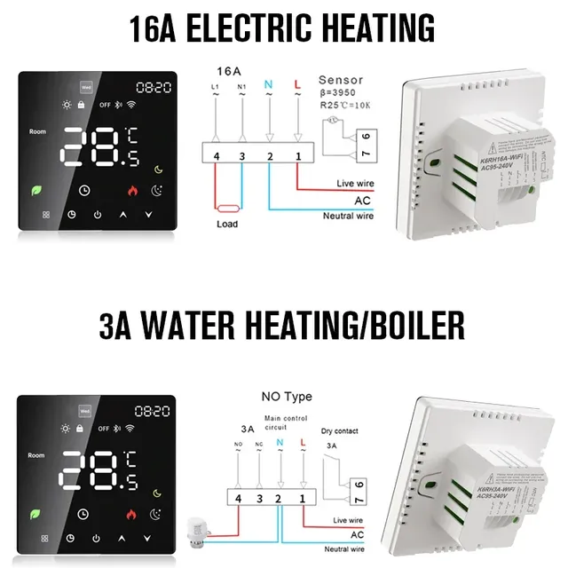 Tuya WiFi Thermostat intelligent régulateur de… – vue 2