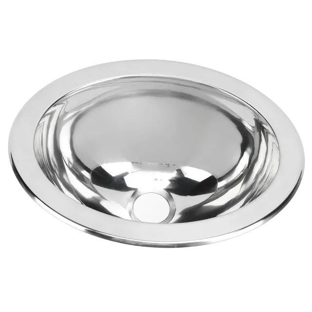 Evier rond inox304 poli miroir encastrable montage bol… – vue 6