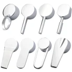 Poignée de robinet chromée utile 35mm/40mm, robinets chauds et froids, poignée de commutateur, poignée de levier en métal de remplacement, cuisine salle de bains