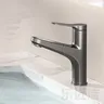Robinet de lavabo de salle de bains noir – vue 3