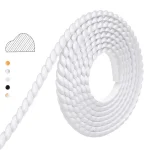 Plinthe murale auto-adhésive à peindre, décoration DIY, garniture de moulage à peler et à coller, bande de panneaux en PVC de 5m pour la maison