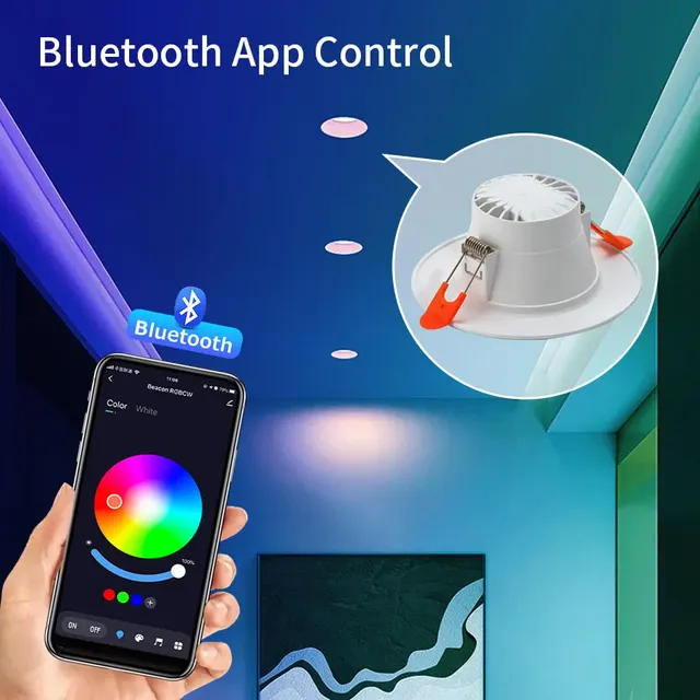 Tuya Smart Life-Plafonnier LED avec Bluetooth – vue 2