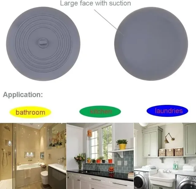 Grand bouchon vidange silicone baignoire lavabo évier… – vue 3
