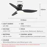 Lampe de ventilateur de plafond LED intelligente – vue 6