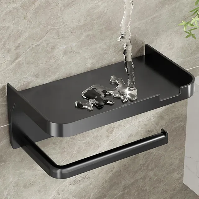 Porte papier toilette mural adhésif auto tablette… – vue 3