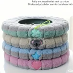 1/2/4 pièces de siège de toilette lavable double couleur pour le lavage des mains uniquement, adapté à la décoration de la salle de bain de la maison et du dortoir