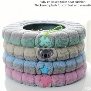 1/2/4 pièces de siège de toilette lavable double couleur pour le lavage des mains uniquement, adapté à la décoration de la salle de bain de la maison et du dortoir