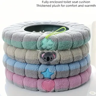 1/2/4 pièces de siège de toilette lavable double couleur pour le…