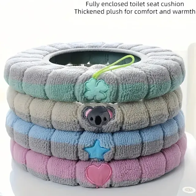 1/2/4 pièces de siège de toilette lavable double couleur…