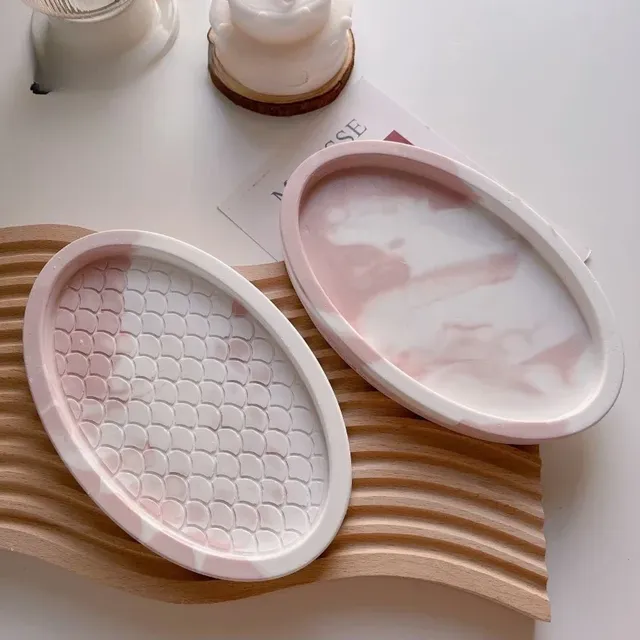 Moule de dessous de verre ovale en Silicone – vue 3