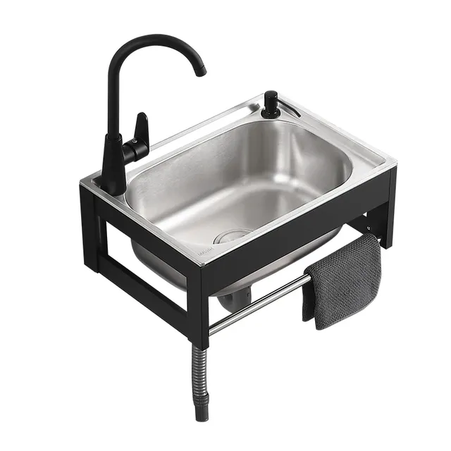 Lavabo de cuisine épais en acier inoxydable 304