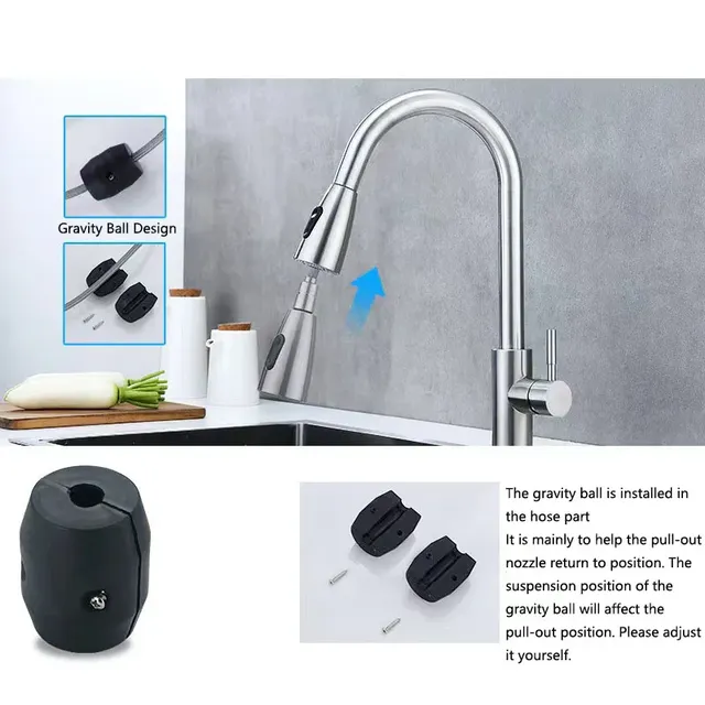 Robinet de cuisine en acier inoxydable 304 – vue 3
