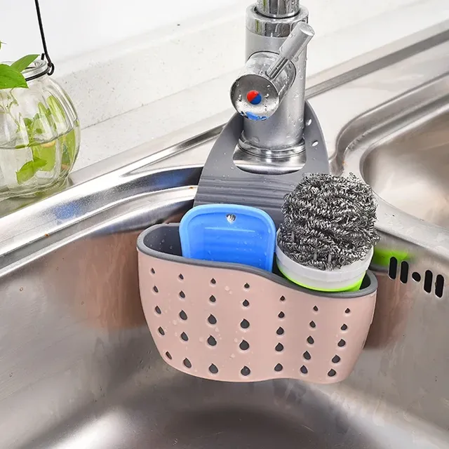 Organiseur évier suspendu silicone souple gris… – vue 5