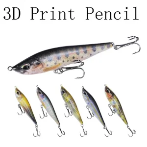 Appât crayon coulant imprimé 3d, 14g, 85mm, système de transfert Wobbler en plastique, Popper Pesca Swimbait Cast Minnow, matériel de pêche