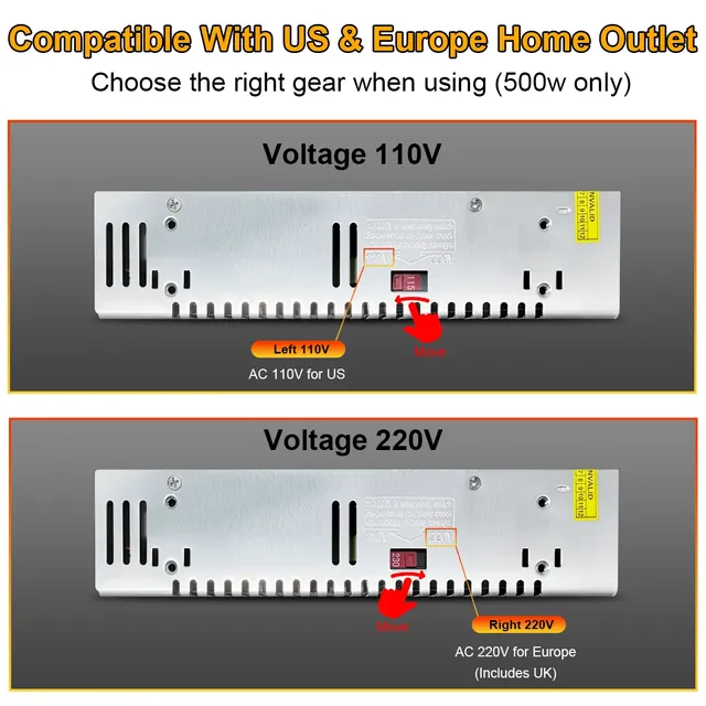 Alimentation à découpage 60W 250W 500W AC 110V 220V à DC… – vue 6