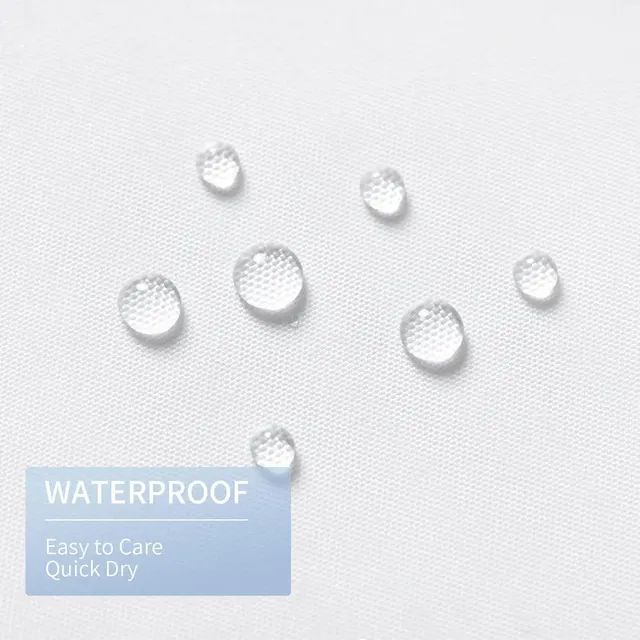 Rideau de bain blanc en polyester imperméable – vue 4