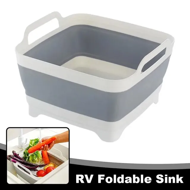 Bassin d'évier de cuisine pliable avec bouchon de… – vue 4