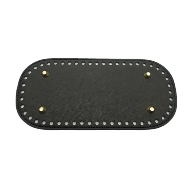 Sac fond ovale rond long similicuir saffiano préperforé… – vue 4