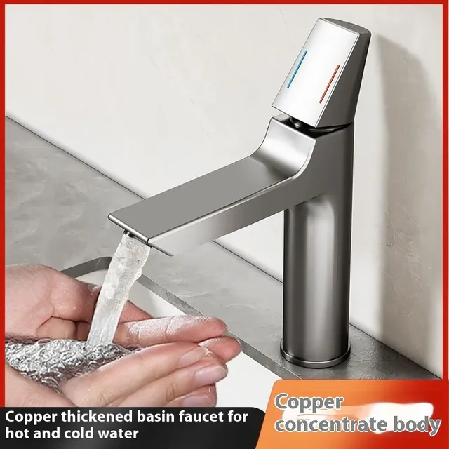 Mitigeur lavabo monocommande contemporain acier… – vue 5