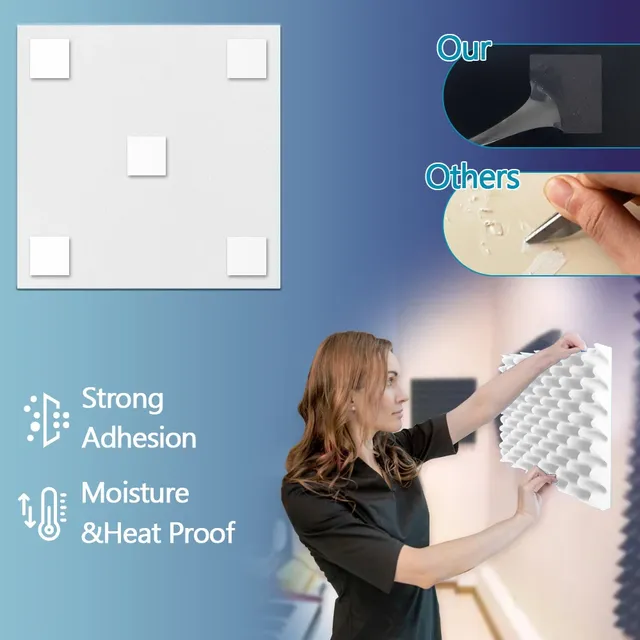Panneau acoustique insonorisant mousse alvéolée blanche… – vue 5